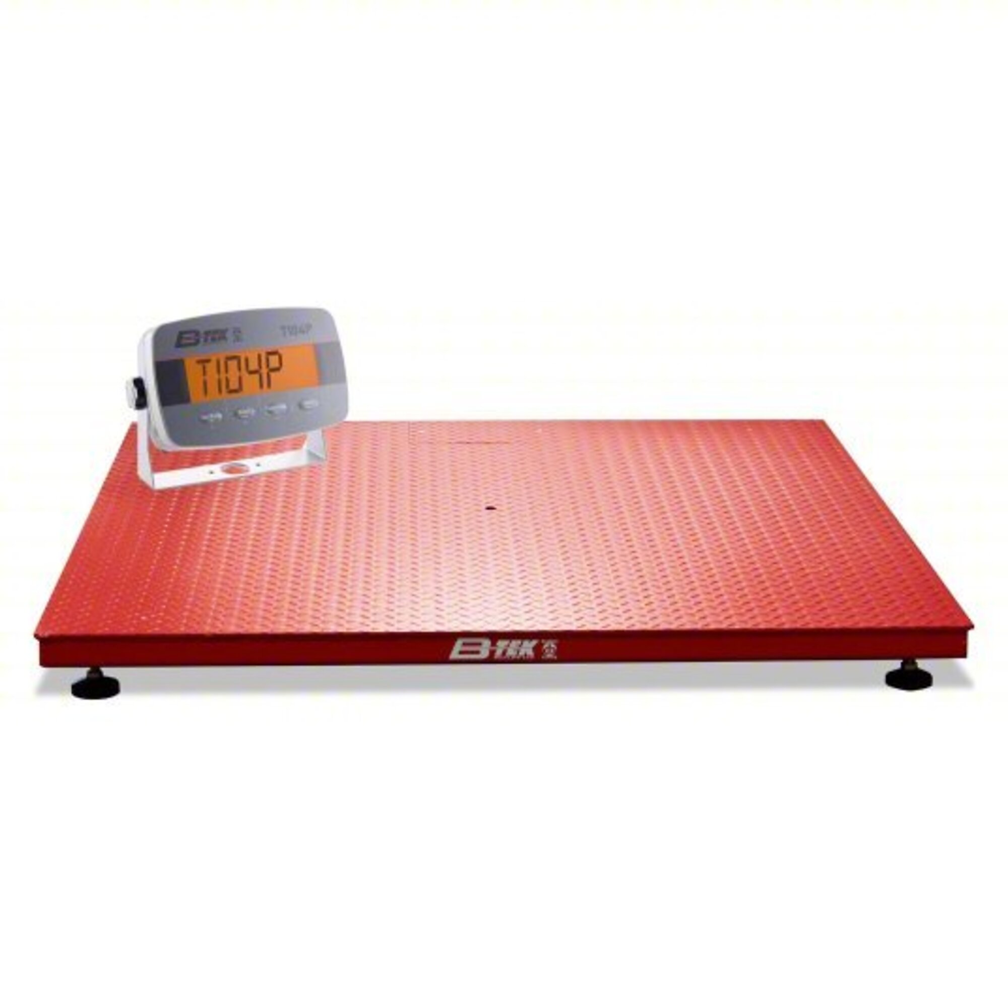 B-TEK Heavy Duty Industrial 4x4 5k Carbon Steel Floor Scale & Indicator w/Factory Calibration
